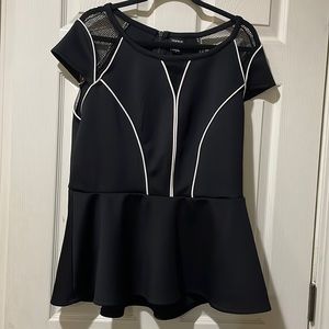 Torrid top, black peplum